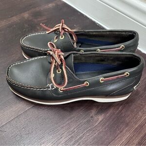 Timberland Women’s Dark Brown Leather Boat Shoes